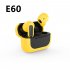 E60 Wireless Bluetooth Headphones Running Sports Music Earphones with Microphone for Android IOS Yellow Black