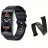 E600 Ecg Smart Watch Heart Rate Blood Oxygen Monitor Waterproof Sports Pedometer Smart Bracelet Blue Silicone Strap