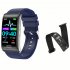 E600 Ecg Smart Watch Heart Rate Blood Oxygen Monitor Waterproof Sports Pedometer Smart Bracelet Red Silicone Strap