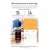 E600 Ecg Smart Watch Heart Rate Blood Oxygen Monitor Waterproof Sports Pedometer Smart Bracelet Brown Leather Belt