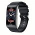 E600 Smart Watch Ecg Ppg Blood Sugar Monitor Waterproof Sports Pedometer Fitness Bracelet Black Leather Strap