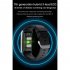 E600 Smart Watch Touch Screen Blood Sugar Ecg Blood Oxygen Monitoring Waterproof Sports Watch Black Leather