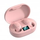E6S Wireless Earbuds Wireless Ultra Long Playtime Headphones With Charging Case Waterproof Earbuds For Sports Working pink