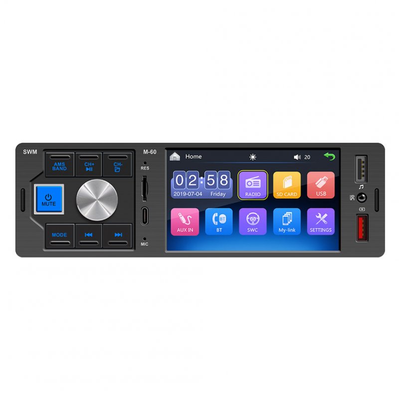 M-60 Touch-screen 4-inch High-definition Dual Usb Car Mp5 Player Bluetooth-compatible Hands-free Fm Audio 