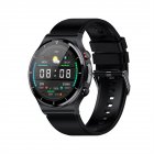 E88 Smart Watch ECG PPG Blood Pressure Heart Rate Body Temperature Monitor Wireless Charger Ip68 Waterproof Smartwatch Compatible For Android Ios Black Black silicone strap