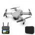 E88 pro drone 4k HD dual camera visual positioning 1080P WiFi fpv drone height preservation rc quadcopter Gray 4K 1 battery