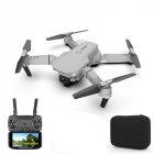 E88 pro drone 4k HD dual camera visual positioning 1080P WiFi fpv drone height preservation rc quadcopter Gray 4k dual camera 2 batteries