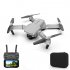 E88 pro drone 4k HD dual camera visual positioning 1080P WiFi fpv drone height preservation rc quadcopter Gray 4k dual camera 2 batteries