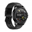 E89 Smart Bracelet Ecg Body Temperature True Blood Pressure Blood Oxygen Monitoring 360x360 Hd Full Touch-screen Smartwatch black leather