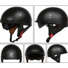 Retro Helemt Half Face Motorcylce Hat FRP Prince <span style='color:#F7840C'>Helmet</span> Sub black XXL