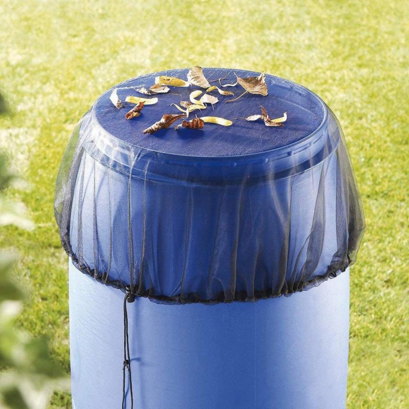 3 Pack Mesh Cover For Rain Barrels With Drawstring Outdoor Rain Barrel Netting Screen For Preventing Fallen Leaves Debris 