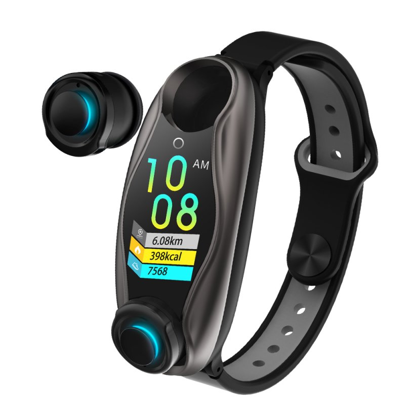 Original LEMFO LT04 Fitness Bracelet Wireless Bluetooth Earphone 2 In 1 Bluetooth 5.0 Chip IP67 Waterproof Sport Smart Watch 
