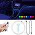 EL Wire Interior Car LED Strip Lights RGB Colorful Ambient Lighting Kits 5V USB Powered For Car Garden Decorations 4 meters