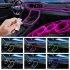 EL Wire Interior Car LED Strip Lights RGB Colorful Ambient Lighting Kits 5V USB Powered For Car Garden Decorations 3 meters