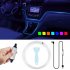 EL Wire Interior Car LED Strip Lights RGB Colorful Ambient Lighting Kits 5V USB Powered For Car Garden Decorations 3 meters