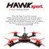 EMAX Hawk Sport 5 Inch 4S 6S FPV Racing Drone BNF PNP F405 FC 35A Blheli 32 ESC ECO2207 1700KV 2400KV CADDX Turbo Micro F2 25 200mW VTX BNF 1700KV 4S D8 FrSky R