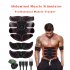 EMS Muscle Electro Stimulator Abdominal Muscle Toner Abs Trainer with LCD Display USB Rechargeable Fitness Training Gear Ab Belt black
