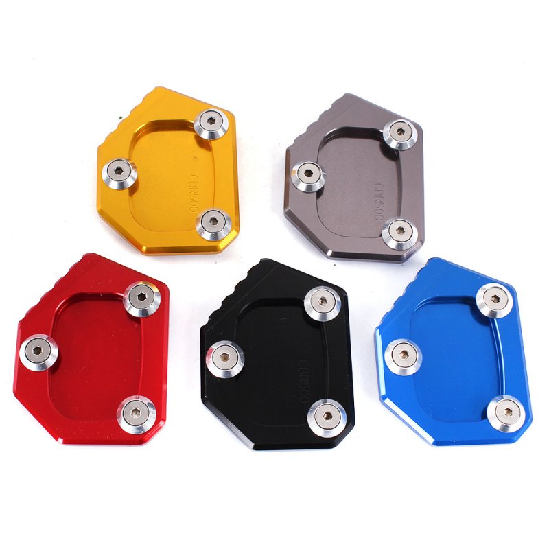 Professional Aluminum Motorcycle Kickstand Side Stand Extension Pad Plate Cover for Honda CB400 NC700 CB250F 