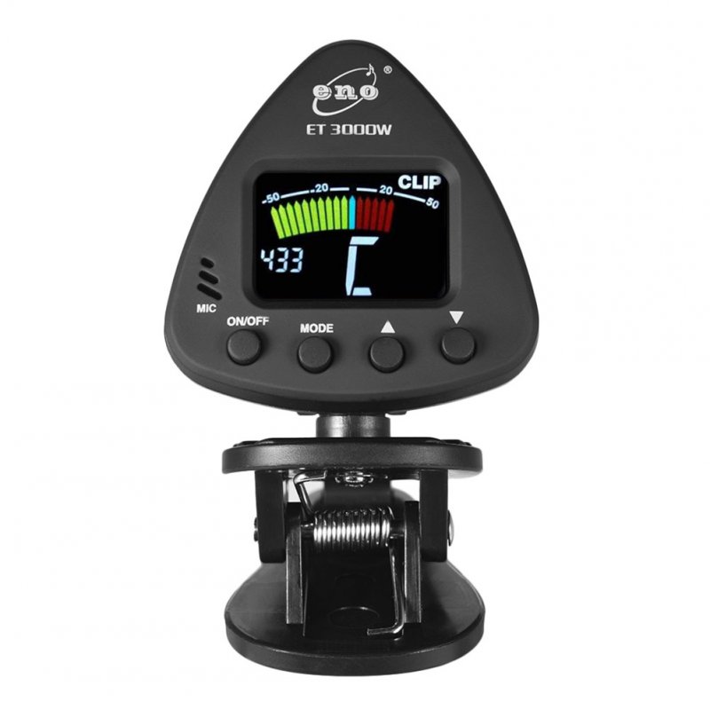 ENO ET3000W Flute Tuner Wind Instruments Tuner Supports Mic & Clip-on Tuning Modes for Saxophone Clarinet Trumpet Flute black_ET3000W