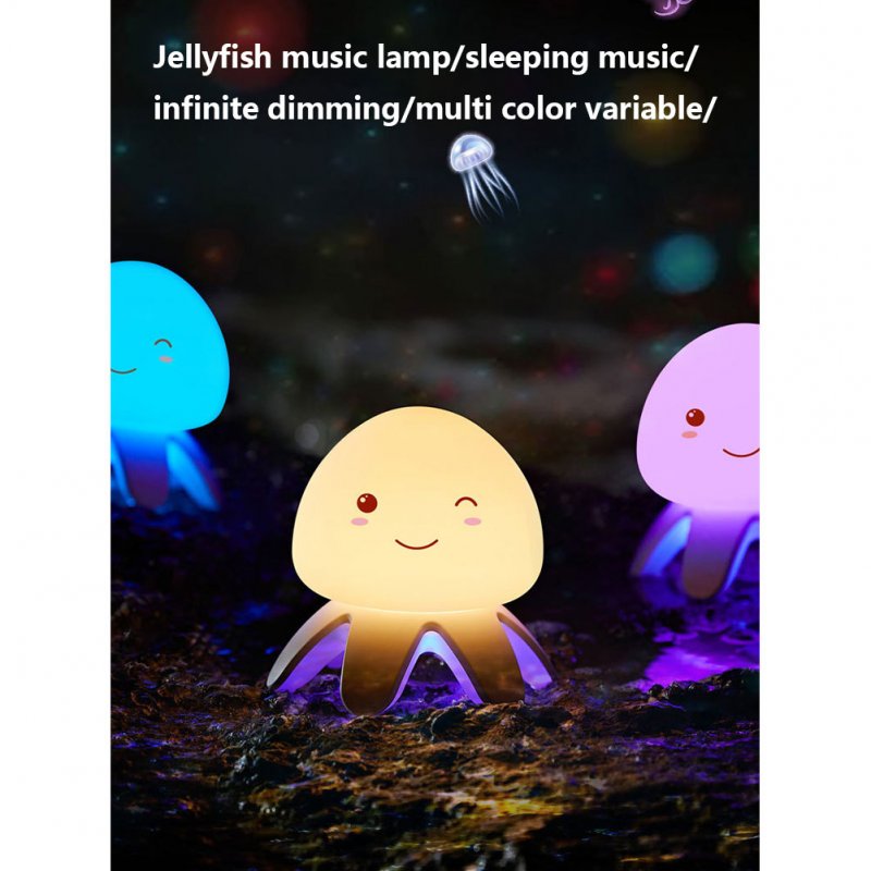 Led Music Light Usb Charging RC Dimming Colorful Touch Sensor Lamp Bedside Sleeping Night Light 