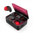 ES01 TWS Bluetooth Earphone V5.0 Touch Wireless Earbuds 9D Stereo Sport Waterproof Headset red