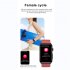 ET620 1 57 inch Smart Watch Waterproof Full Touch Fitness Smart Watch Heart Rate Blood Oxygen Monitor Message Reminder Fitness Tracker For Men Women red tape