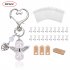 EU 20pcs Angel Keychain Pendant Yarn Bag Gifts for Wedding Birthday Party Light Pink