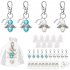 EU 24pcs Guardian Angel Keychain Wedding Banquet Table Ornament Blue White