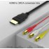 EU 3RCA to HDMI compatible test braided wire adapters 3RCA to HDMI compatible Switch