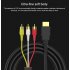 EU 3RCA to HDMI compatible test braided wire adapters 3RCA to HDMI compatible Switch