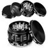 EU 63mm Herb Grinder 4 layer Aluminum Alloy Smooth Plate Cigarette Crusher Black
