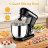 EU ACEKOOL Stand Mixer 4QT 6 Speeds Tilt Head Small Food Mixers Black UK Plug