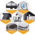 EU ACEKOOL Stand Mixer 6 7L 10 Speeds Tilt Head 1400W Silver EU Plug