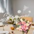 EU Artificial Flowers Box DIY Simulation Rose Hand Bouquet for Valentine Day Wedding Chrysanthemum Pink