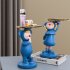 EU Colorful Resin Tray Ornaments Abstract Dreamland Pacifier Girl Shaped Sculpture Candy Pallet Pacifier Girl Blue