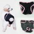 EU Female Breathable Physiological Pants for Small Medium Pets Dogs Black M