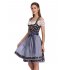 EU KOJOOIN Oktoberfest Women s Vintage Floral German Dirndl Dress 3 Piece Set Blue 34