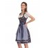 EU KOJOOIN Oktoberfest Women s Vintage Floral German Dirndl Dress 3 Piece Set Blue 42