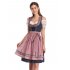 EU KOJOOIN Women s Vintage 3 Piece Oktoberfest Embroidery Dirndl Dress Purplish Blue Polka Dot 40