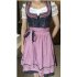 EU KOJOOIN Women s Vintage 3 Piece Oktoberfest Embroidery Dirndl Dress Burgundy Polka Dot 42