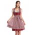 EU KOJOOIN Women s Vintage 3 Piece Oktoberfest Embroidery Dirndl Dress Burgundy Polka Dot 42