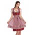 EU KOJOOIN Women s Vintage 3 Piece Oktoberfest Embroidery Dirndl Dress Burgundy Polka Dot 42