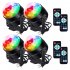EU Litake 4pcs Portable Led Disco Crystal Ball Party Lights with Remote Control EU Plug