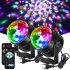 EU Litake 4pcs Portable Led Disco Crystal Ball Party Lights with Remote Control EU Plug