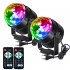 EU Litake 4pcs Portable Led Disco Crystal Ball Party Lights with Remote Control EU Plug