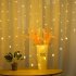 EU Plug 112LED Curtain String Light Heart Shape LED Christmas Fairy Light Wedding Holiday Garland Warm White