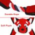 EU Squeaky Interactive Dog Toys with Handle Rope Red