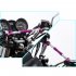 EU Universal 22mm Motorcycle Handlebar Motorbike Grips Handle Bar wiith Adjustable Cross Bar Blue
