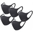 Thin Face Sponge Mask black_5PCS