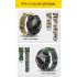 EX16S Waterproof Smart Sport Watch Bluetooth Pedometer Men Wristwatch Camouflage khaki 